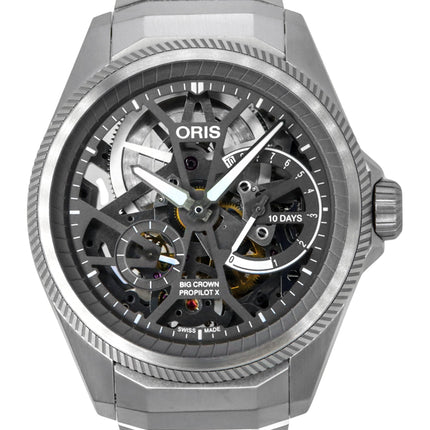 Oris Propilot X Titanium Grey Skeleton Dial Automatic 01-115-7759-7153-Set7-22-01TLC 100M herreur