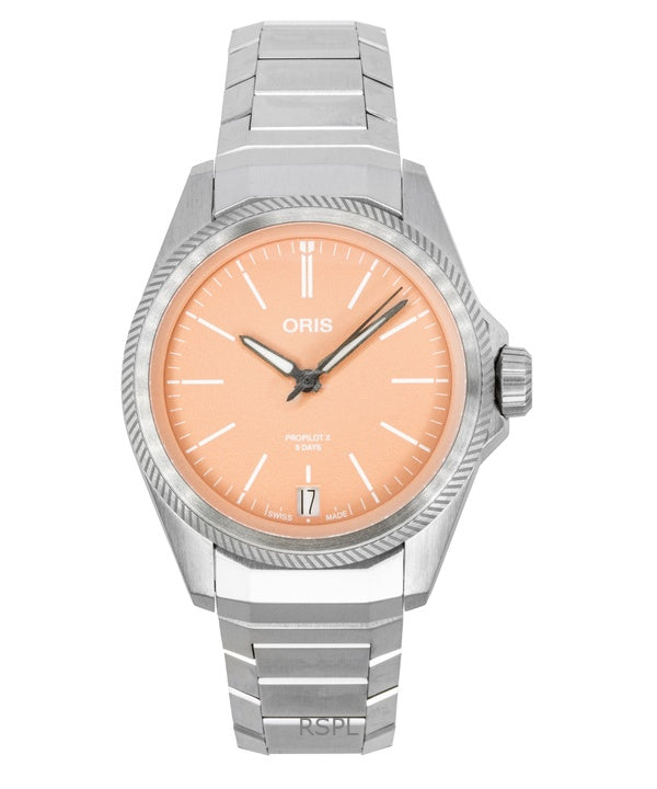 Oris Propilot X Calibre 400 Titanium Salmon Dial Automatic 01-400-7778-7158-07-7-20-01TLC 100M Unisex Ur