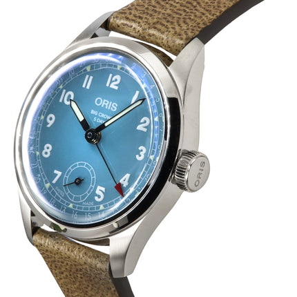 Oris Big Crown Pointer Date Læderrem Blå Urskive Automatisk 01-473-7786-4065-07-5-19-22FC Herreur