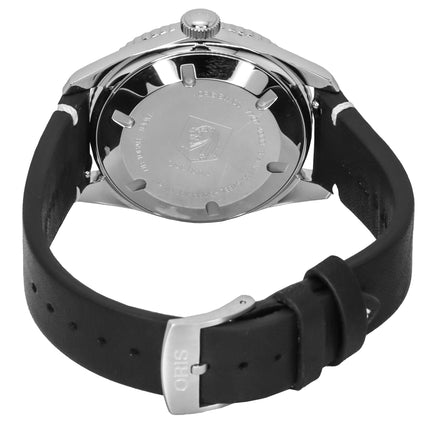 Oris Social Club Singapore Læderrem Hvid Urskive Automatisk 01-733-7707-4051-OSC-SGP-Set 100M herreur