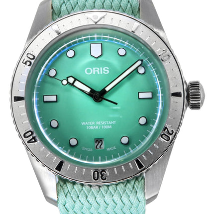 Oris Divers Sixty-Five Cotton Candy Mint Green Dial Automatisk 01-733-7771-4057-07-3-19-03S 100M unisex ur