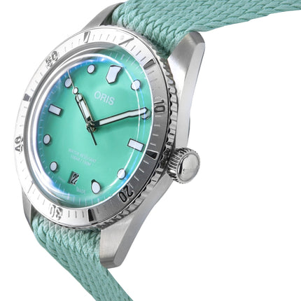 Oris Divers Sixty-Five Cotton Candy Mint Green Dial Automatisk 01-733-7771-4057-07-3-19-03S 100M unisex ur