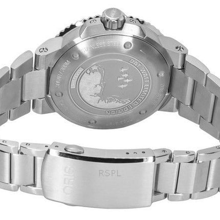 Oris Aquis Analog Limited Edition Green Dial Automatic Diver&#39,s 01 743 7734 4197-sæt 300M herreur med gummirem