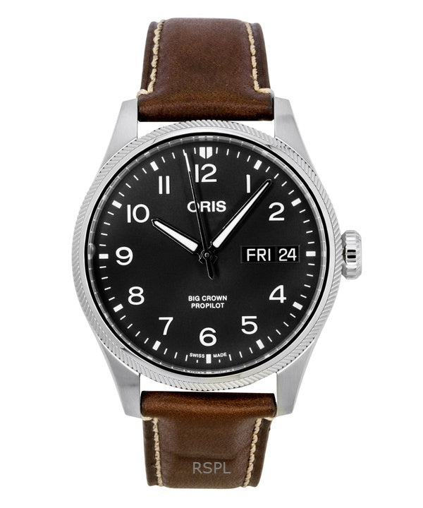 Oris Big Crown ProPilot Big Day Date Grå Skive Automatisk 01 752 7760 4063-07 5 22 07LC 100M Herreur