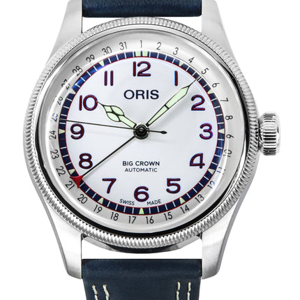 Oris Hank Aaron Limited Edition Læderrem Hvid Urskive Automatisk 01-754-7785-4081-Set Unisex-ur med gavesæt