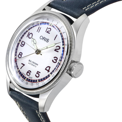 Oris Hank Aaron Limited Edition Læderrem Hvid Urskive Automatisk 01-754-7785-4081-Set Unisex-ur med gavesæt