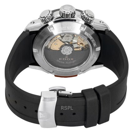 Edox CO-1 Kronograf Gummirem Blå Skive Automatisk Dykkerur 01128-3NOCA-BUIDN 500M Herreur
