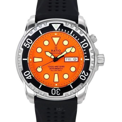 Ratio FreeDiver Version 02 Helium Safe 1000M Sapphire Automatic Orange Dial 1068HA90-34VA-ORG-V02 Herreur