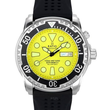 Ratio FreeDiver Version 03 Helium Safe 1000M Automatisk Yellow Dial 1068HA90-34VA-YLW-V03 Herreur
