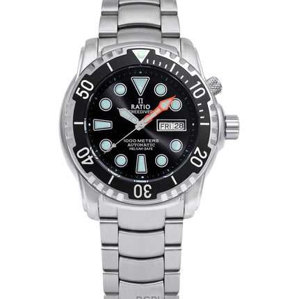 Ratio Free Diver Helium-Safe 1000M Sapphire Automatic 1068HA96-34VA-BLK Herreur