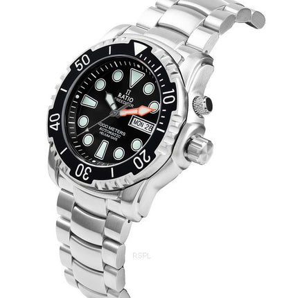 Ratio Free Diver Helium-Safe 1000M Sapphire Automatic 1068HA96-34VA-BLK Herreur