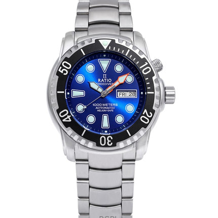 Ratio Free Diver Helium-Safe 1000M Sapphire Automatic 1068HA96-34VA-BLU Herreur