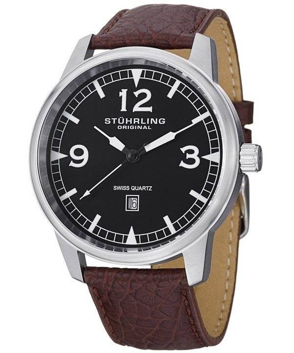 Stuhrling Original Condor schweizisk Quartz 1129Q.01 Herreur