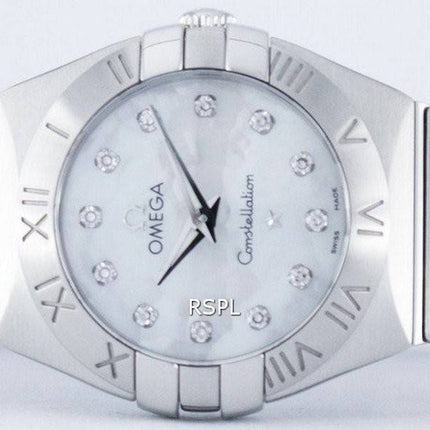 Omega Constellation kvarts Diamond Accent magt Reserve 123.10.24.60.55.001 kvinders Watch