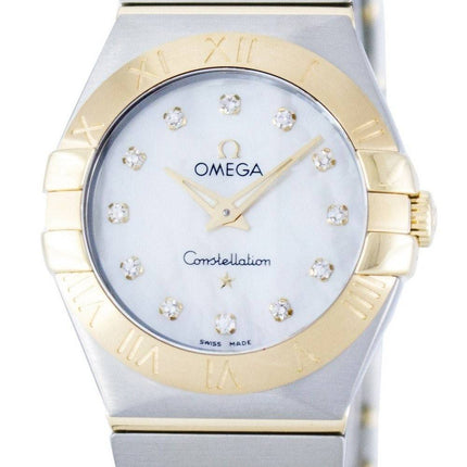 Omega Constellation kvarts Diamond Accent magt Reserve 123.20.27.60.55.002 kvinders Watch