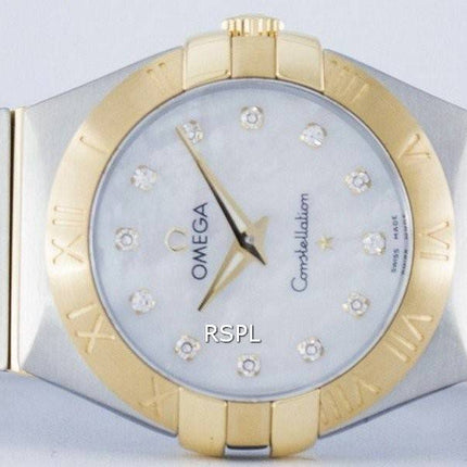 Omega Constellation kvarts Diamond Accent magt Reserve 123.20.27.60.55.002 kvinders Watch