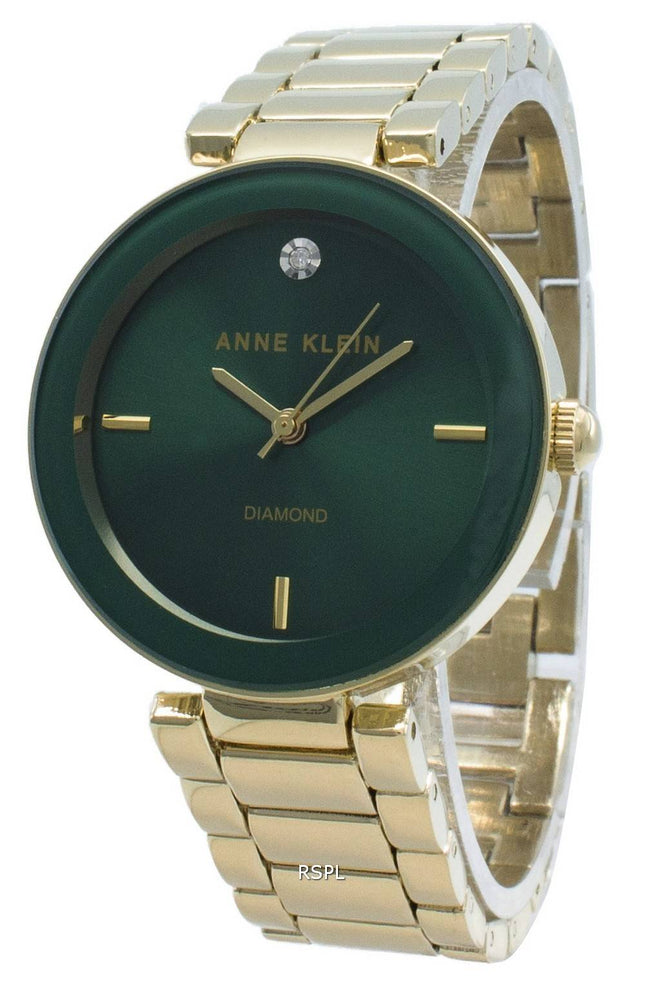 Anne Klein 1362GNGB Diamond Accents Quartz Women's Watch