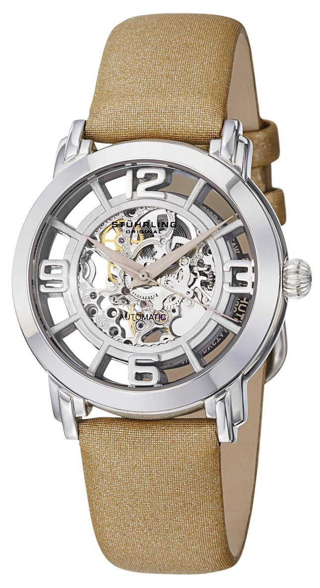 Stuhrling Original Winchester automatisk skelet Dial 156.121S2 kvinders ur