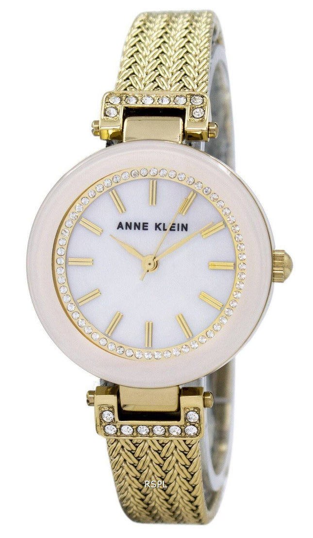 Anne Klein kvarts Swarovski krystal 1906PMGB kvinders Watch