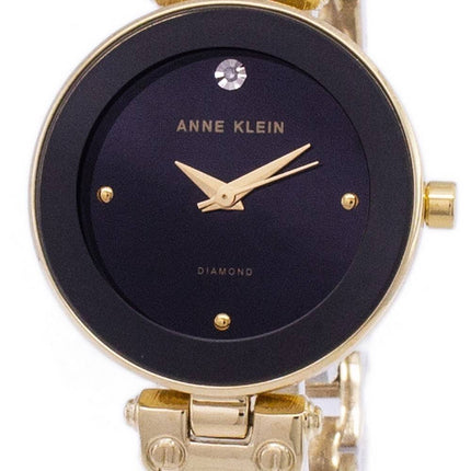 Anne Klein kvarts diamant accenter 1980BKGB kvinders Watch