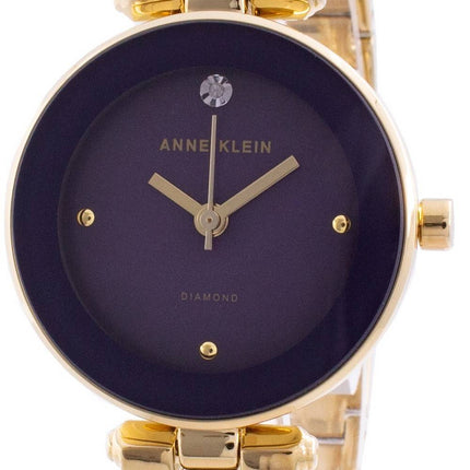 Anne Klein 1980PLGB Quartz Diamond Accents Women's Watch
