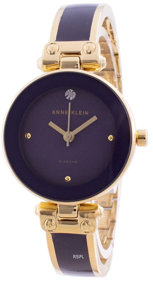 Anne Klein 1980PLGB Quartz Diamond Accents Women's Watch