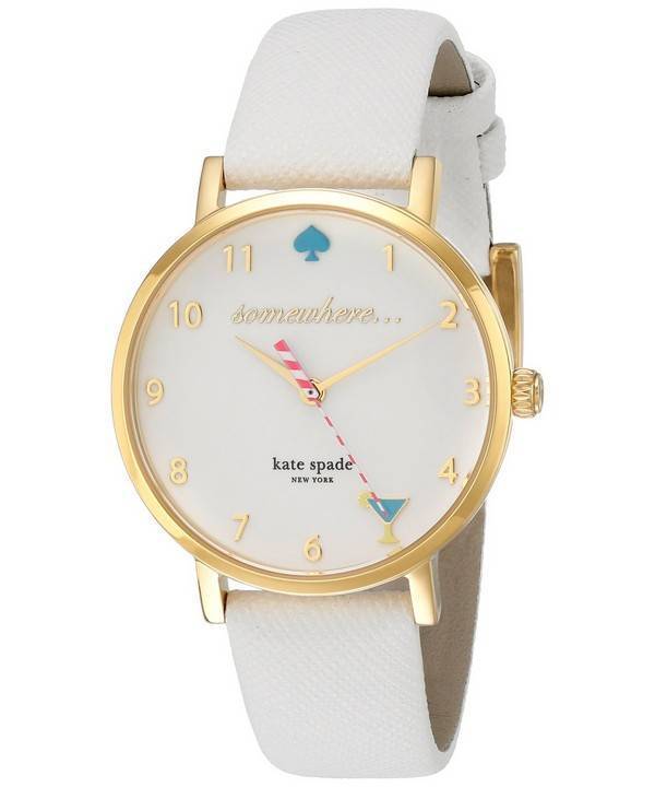 Kate Spade New York Metro kvarts hvid emalje urskive 1YRU0765 kvinders ur