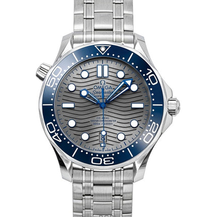 Omega Seamaster rustfrit stål grå urskive automatisk dykkerur 210.30.42.20.06.001 300M herreur