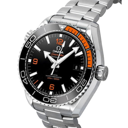 Omega Seamaster Planet Ocean rustfrit stål sort urskive automatisk dykkerur 215.30.44.21.01.002 600M herreur