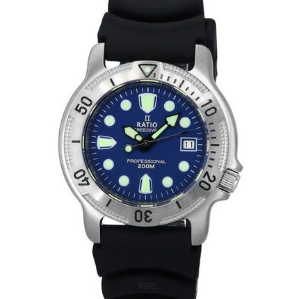 Ratio FreeDiver Professional Sapphire Blue Dial Quartz 22AD202-BLU 200M herreur