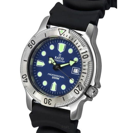 Ratio FreeDiver Professional Sapphire Blue Dial Quartz 22AD202-BLU 200M herreur