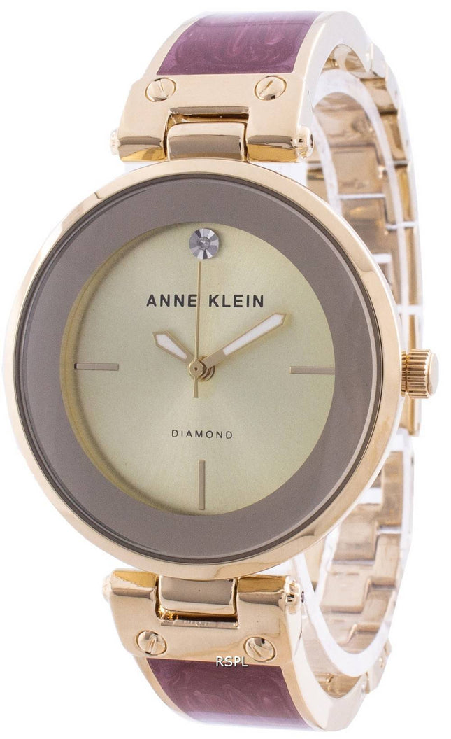 Anne Klein 2512BYGB Quartz Diamond Accents Women's Watch