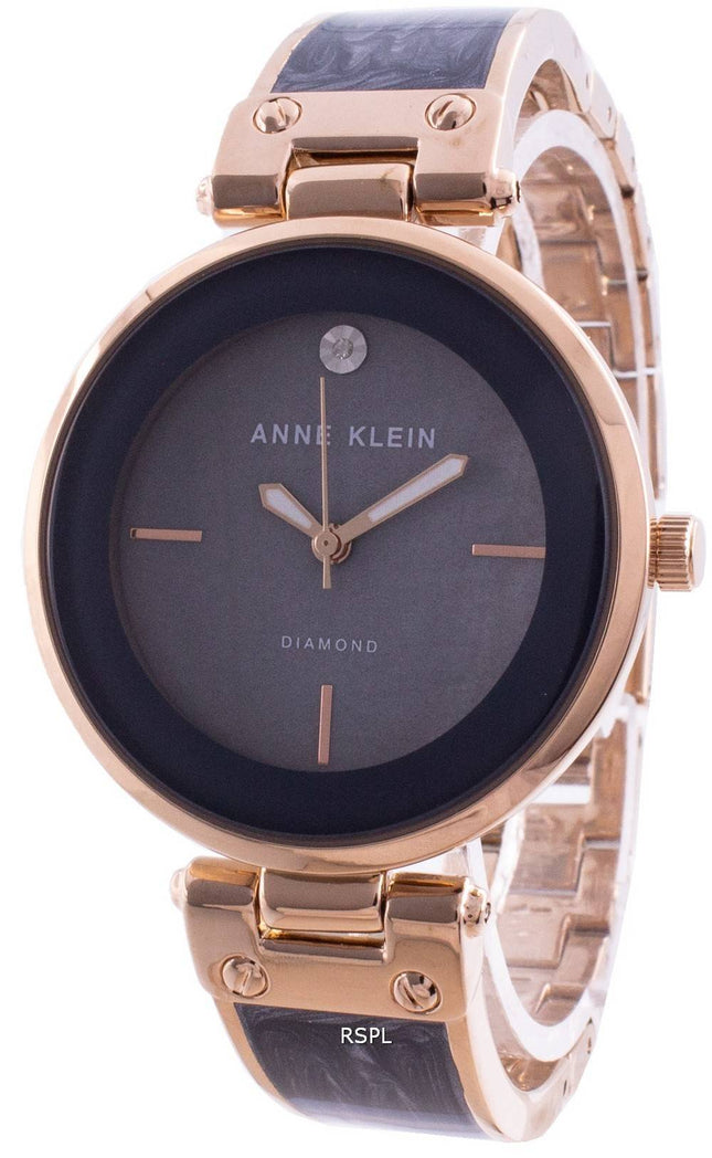 Anne Klein 2512GYRG Quartz Diamond Accents Women's Watch