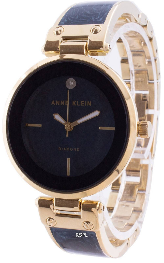 Anne Klein 2512NVGB Quartz Diamond Accents Women's Watch