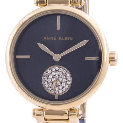 Anne Klein Swarovski Crystal Accent 3001GPBL Quartz Women's Watch