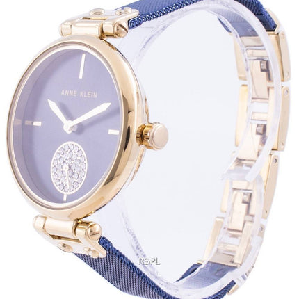 Anne Klein Swarovski Crystal Accent 3001GPBL Quartz Women's Watch
