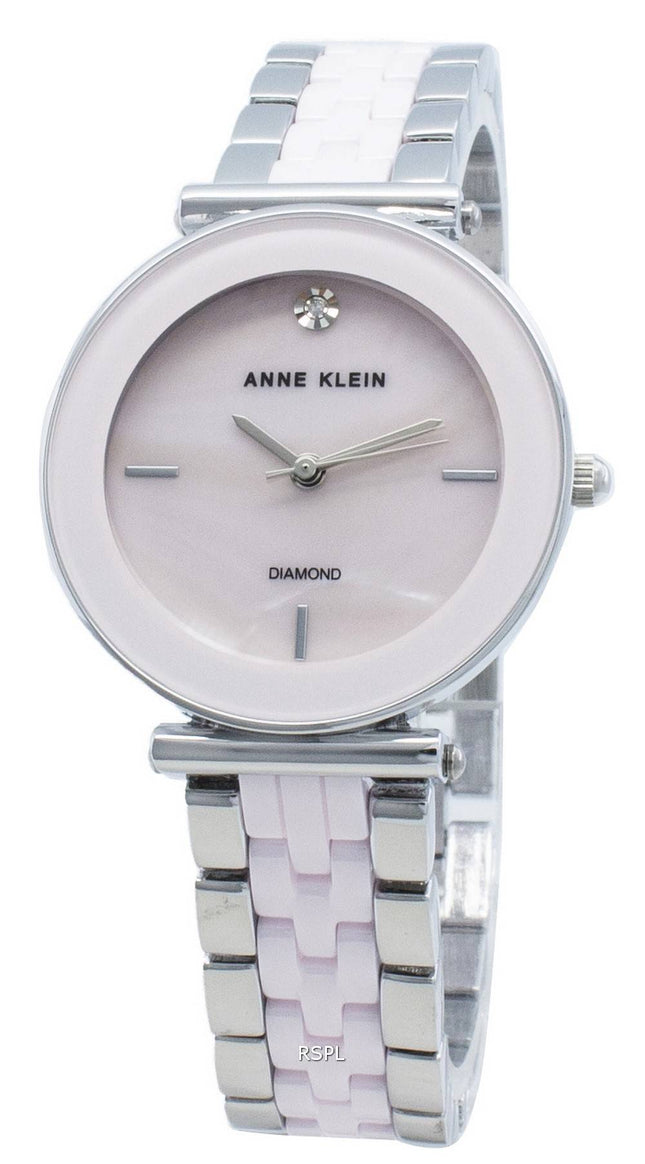Anne Klein 3159LPSV Diamond Accents Quartz Women's Watch