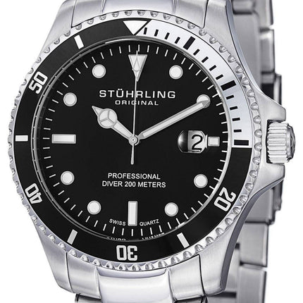 Stuhrling Original Regatta kvarts dykkere 200M 326B.331113 Herreur