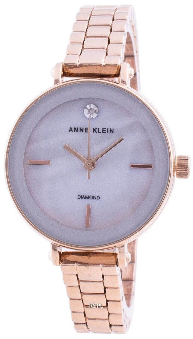 Anne Klein 3386LGRG Quartz Diamond Accents Women's Watch