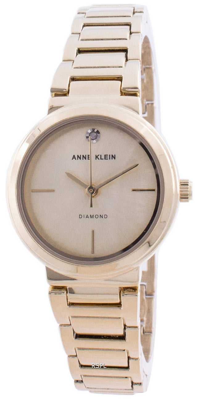 Anne Klein Ægte Diamond 3528CHGB Quartz Women's Watch
