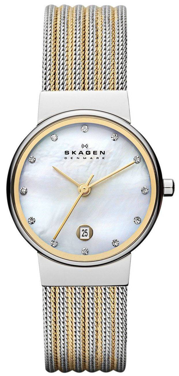 Skagen Ancher kvarts Diamond Accent 355SSGS kvinders Watch