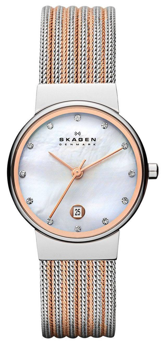Skagen Ancher kvarts diamanter Accent 355SSRS kvinders Watch