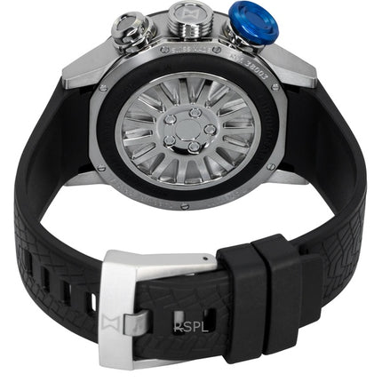 Edox Chronorally Kronograf Gummirem Grå Skive Quartz 38003-TINBU-GNBU 100M Herreur