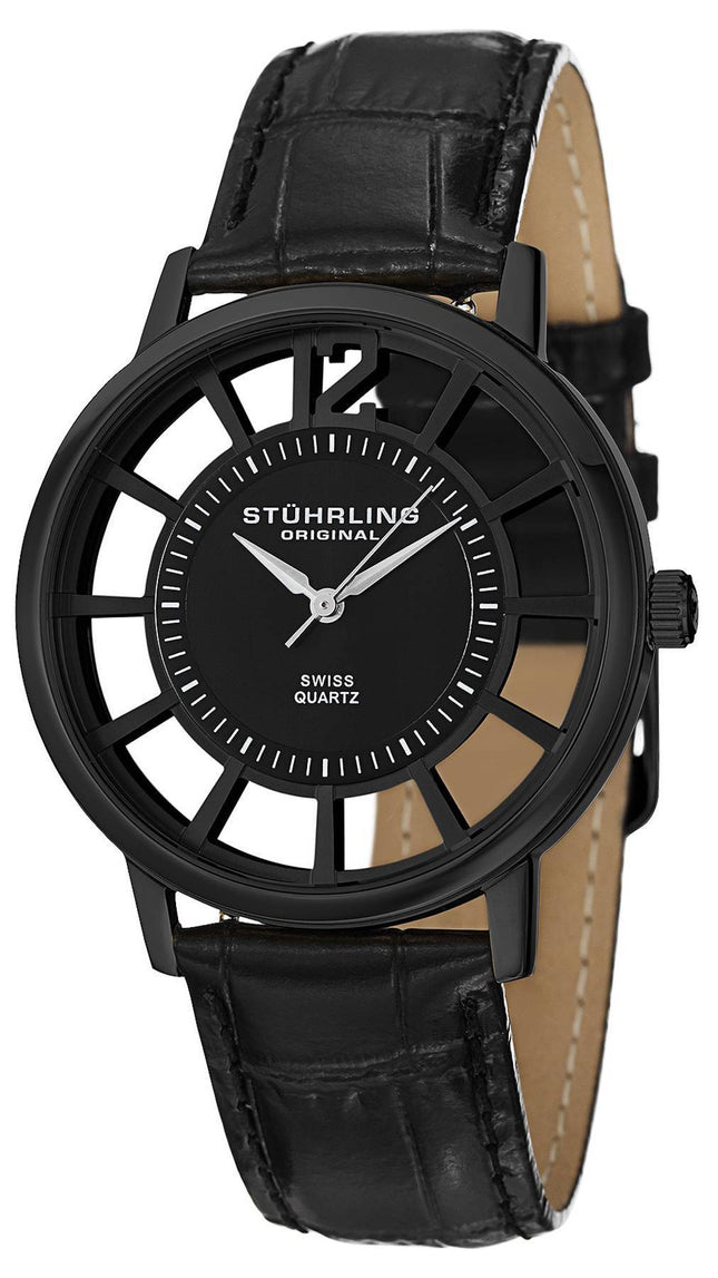 Stuhrling Original Winchester Del Sol schweizisk Quartz Black Dial 388S.33551 Herreur
