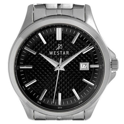 Westar profil rustfrit stål sort skive kvarts 40202STN103 dameur
