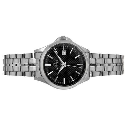 Westar profil rustfrit stål sort skive kvarts 40202STN103 dameur