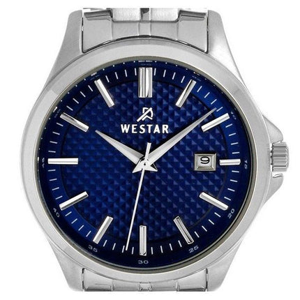 Westar profil rustfrit stål blå skive kvarts 40202STN104 dameur
