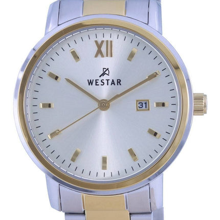 Westar Silver Dial Two Tone Rustfrit Steel Quartz 40245 CBN 102 Dameur