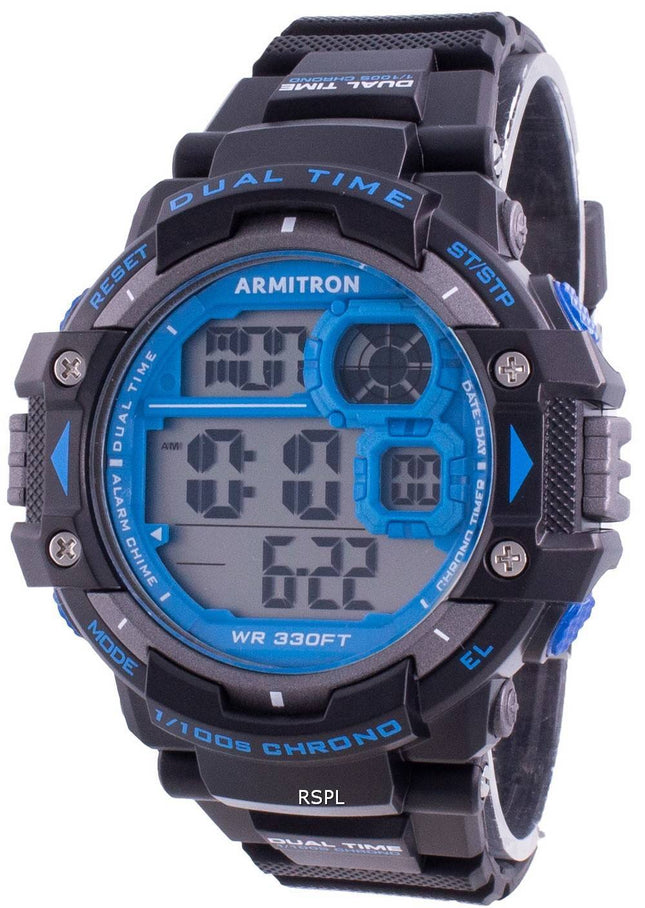 Armitron Sport 408309BLU Quartz Dual Time Herreur