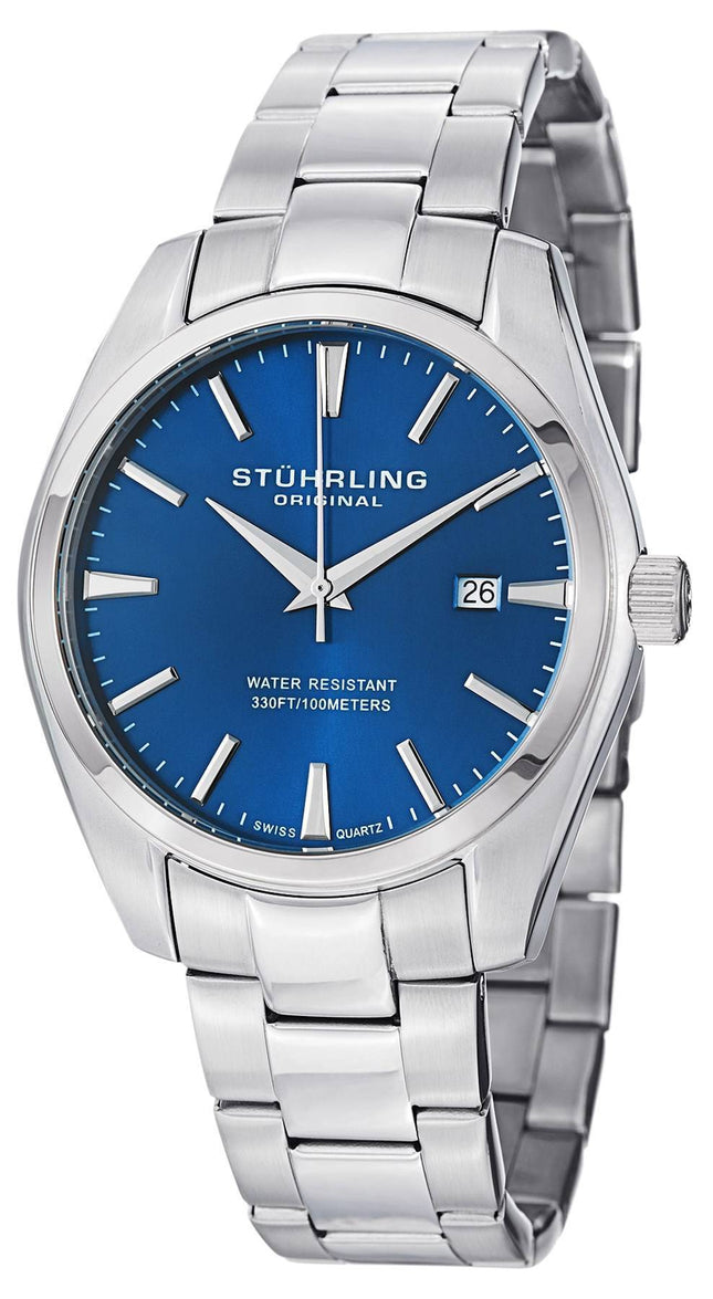 Stuhrling Original klassisk Ascot Prime schweizisk Quartz 414.33116 AM Herreur